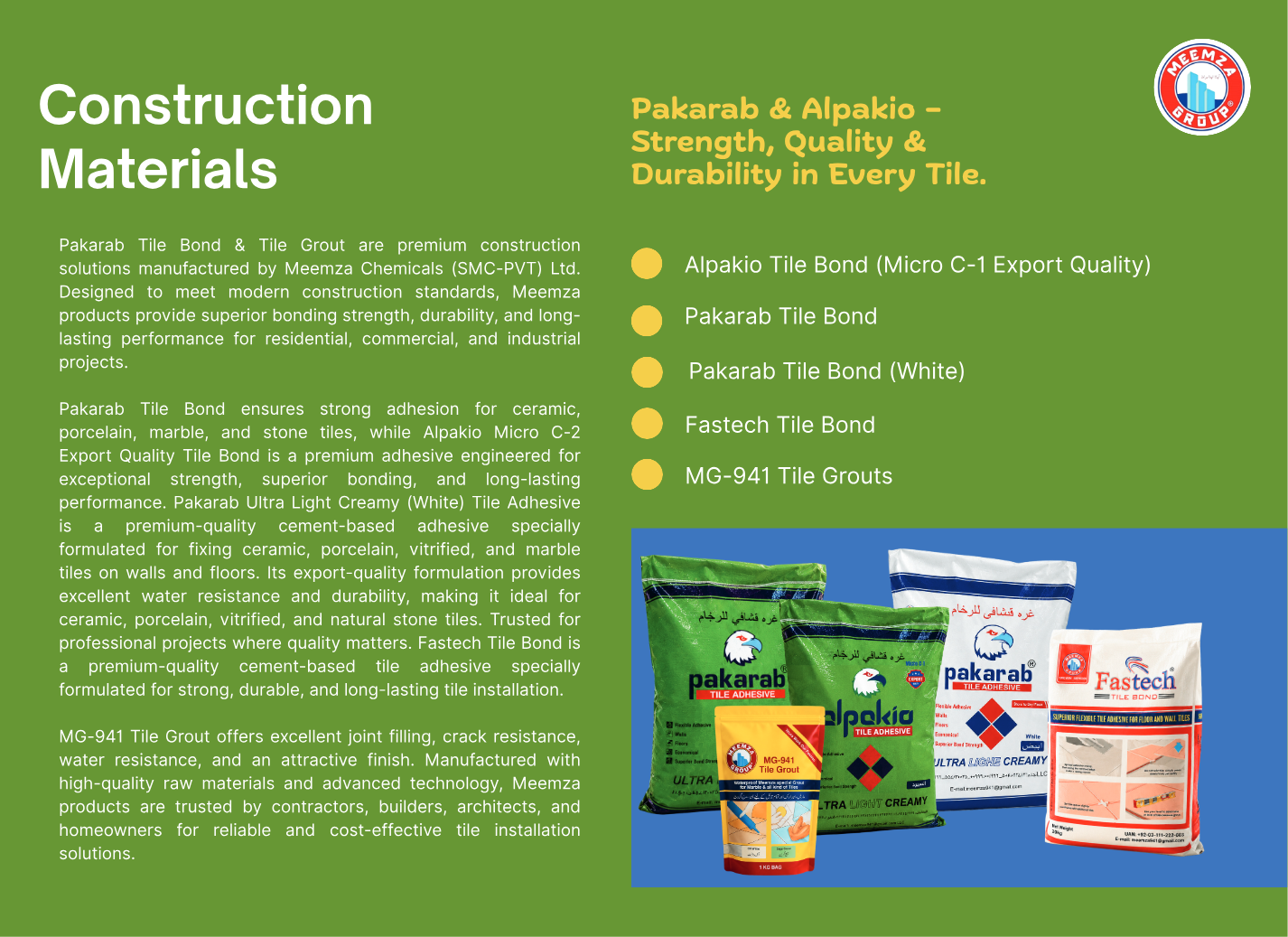 Meemza Chemicals profile page 8