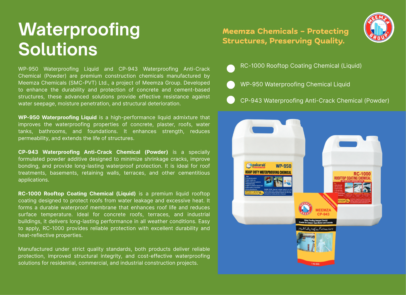 Meemza Chemicals profile page 9